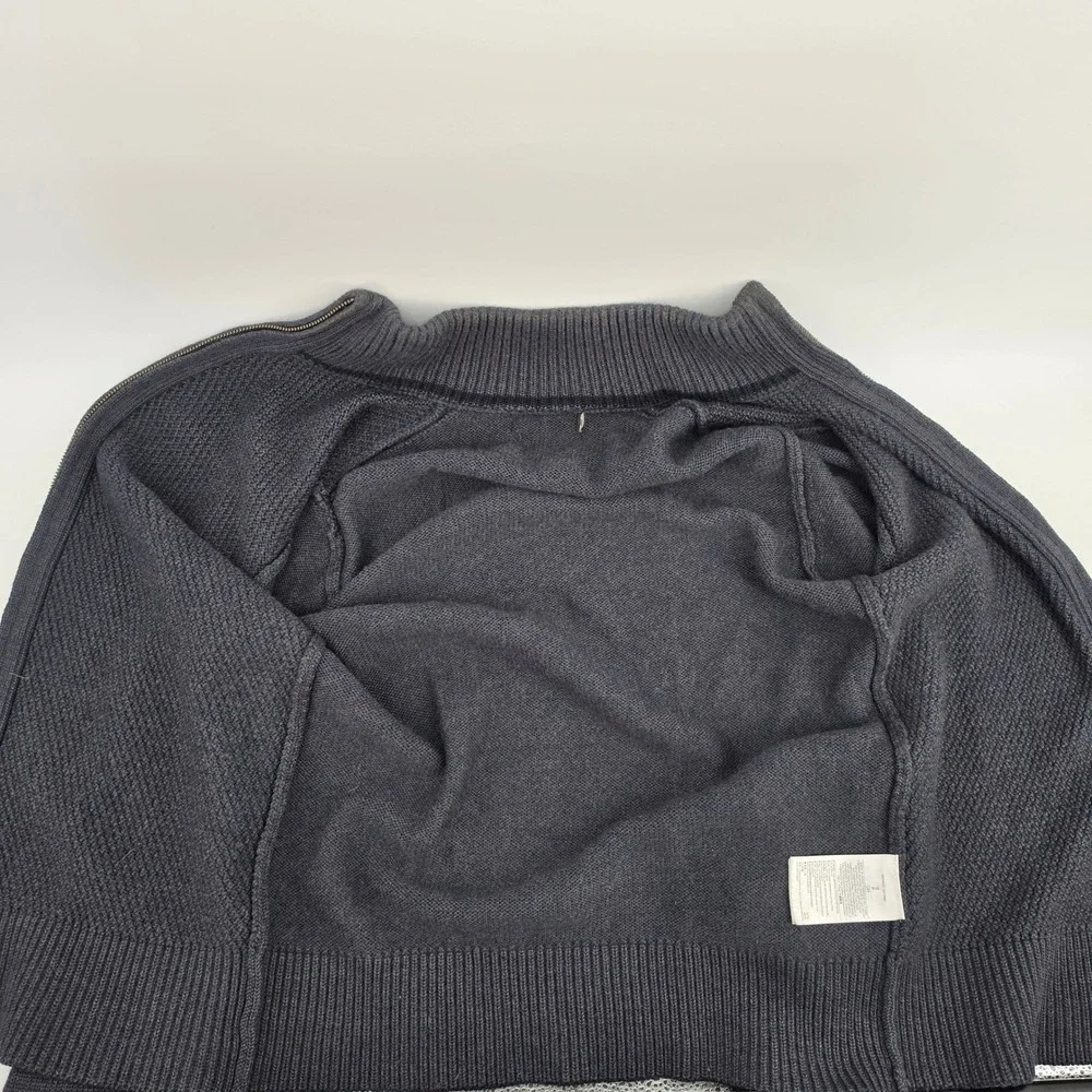 Banana Republic Mens Small Merino Wool Full Zip chunky Cardigan Sweater Navy